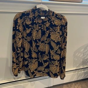 J Crew mock neck blouse